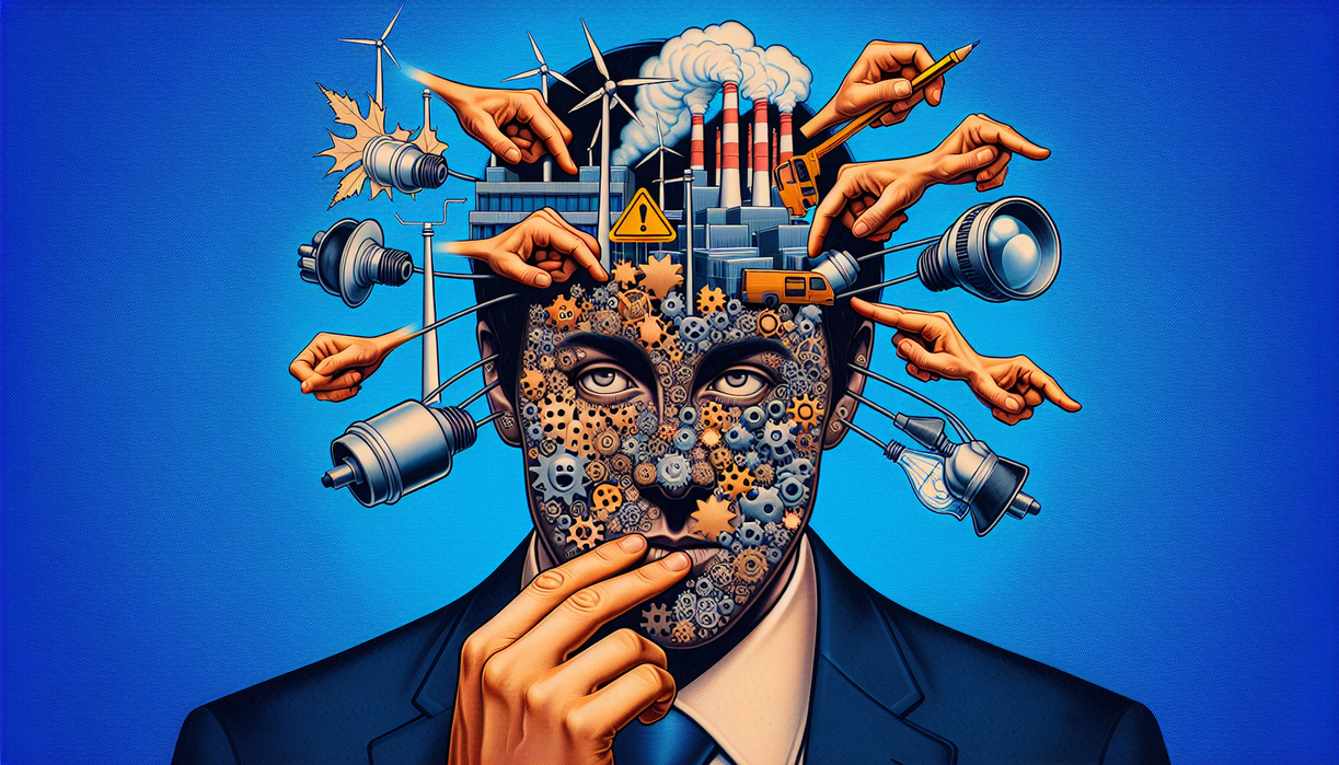 alt_text: Poster kritik terkait kebijakan energi di bawah Presiden Prabowo Subianto.