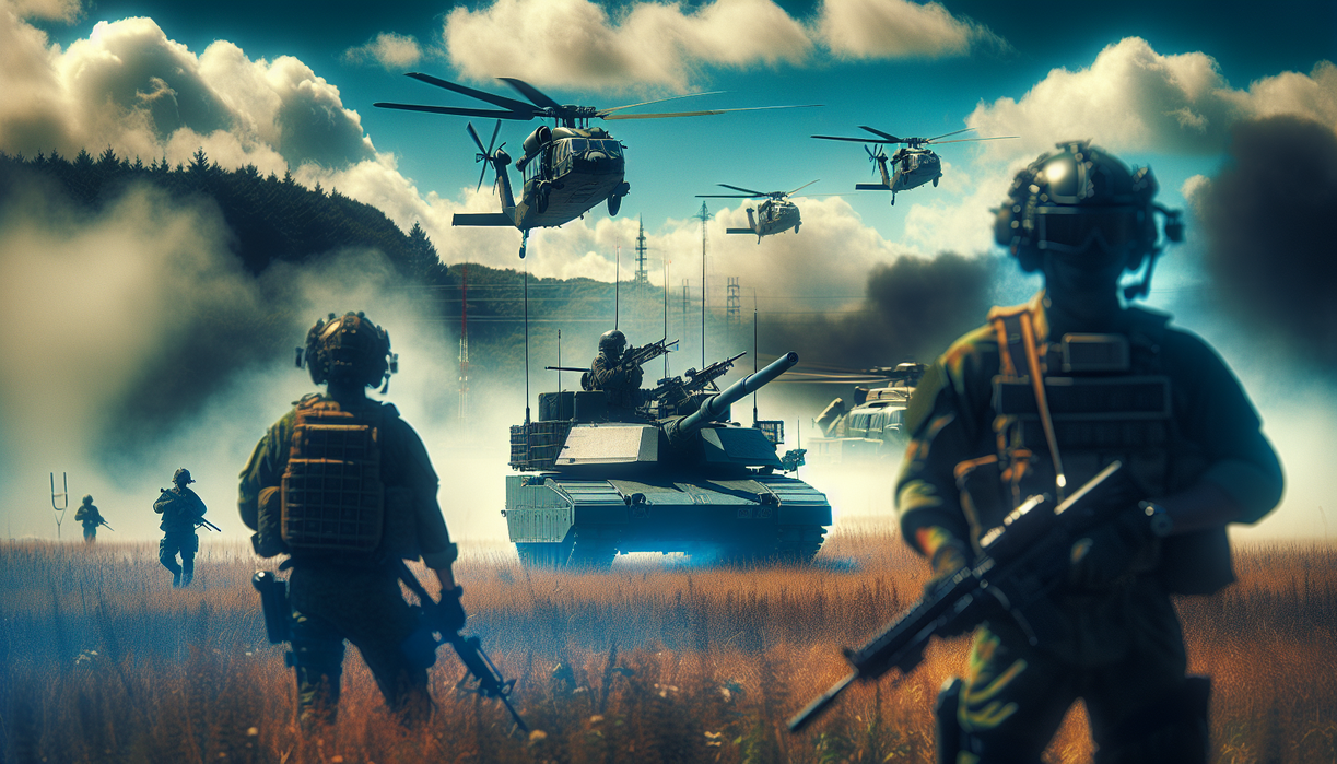 alt_text: Robot Vision 60 dalam latihan militer Jepang, menunjukkan manuver canggih dan teknologi mutakhir.